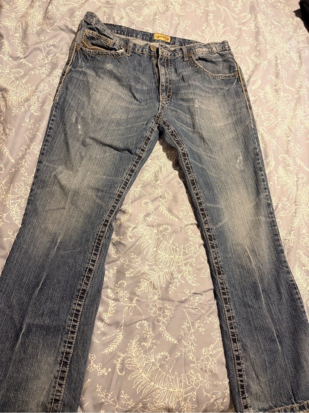 Wrangler Men's Light Blue Bootcut Jeans